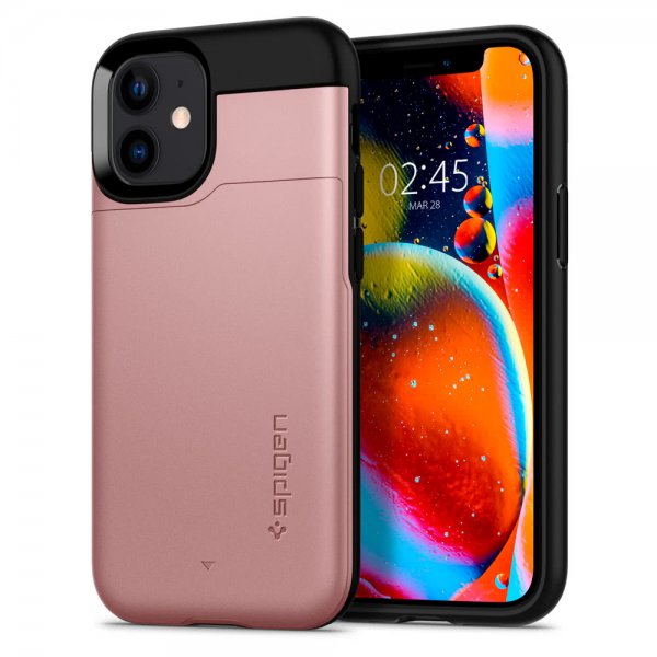 Spigen iPhone 12 Mini Deksel Slim Armor CS Rosegull