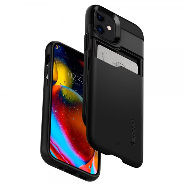 Spigen iPhone 12 Mini Deksel Slim Armor CS Svart