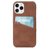Krusell iPhone 12 Mini Deksel Sunne CardCover Vintage Cognac