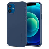 Spigen iPhone 12 Mini Deksel Thin Fit Deep Blue