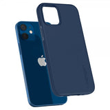 Spigen iPhone 12 Mini Deksel Thin Fit Deep Blue