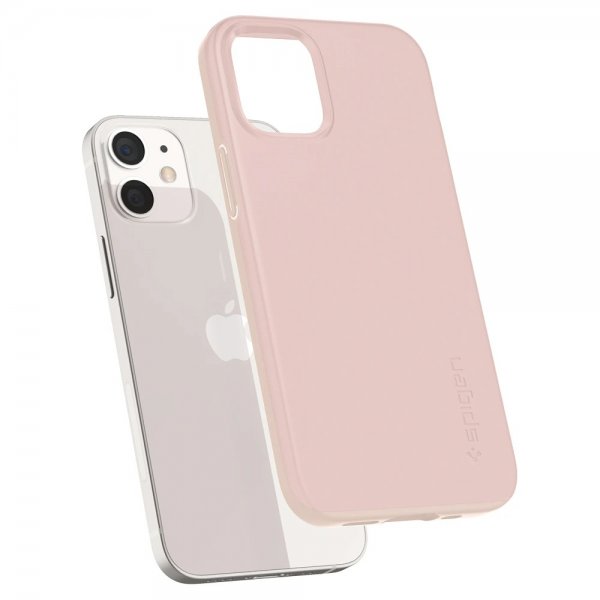 Spigen iPhone 12 Mini Deksel Thin Fit Pink Sand