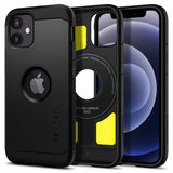 Spigen iPhone 12 Mini Deksel Tough Armor Mag Svart