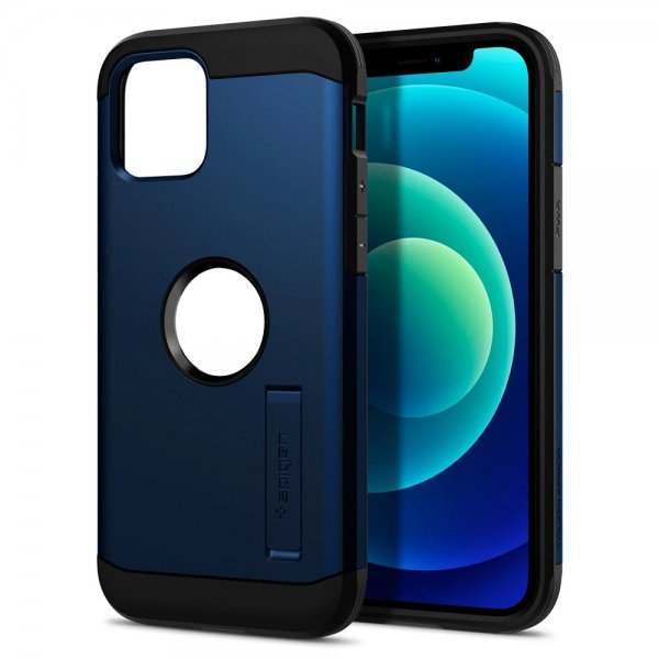 Spigen iPhone 12 Mini Deksel Tough Armor Navy Blue