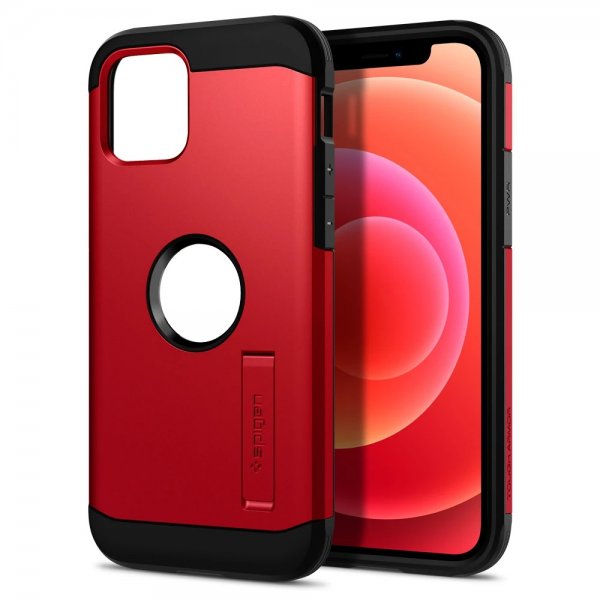 Spigen iPhone 12 Mini Deksel Tough Armor Rød
