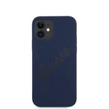 Guess iPhone 12 Mini Deksel Vintage Silicone Blå