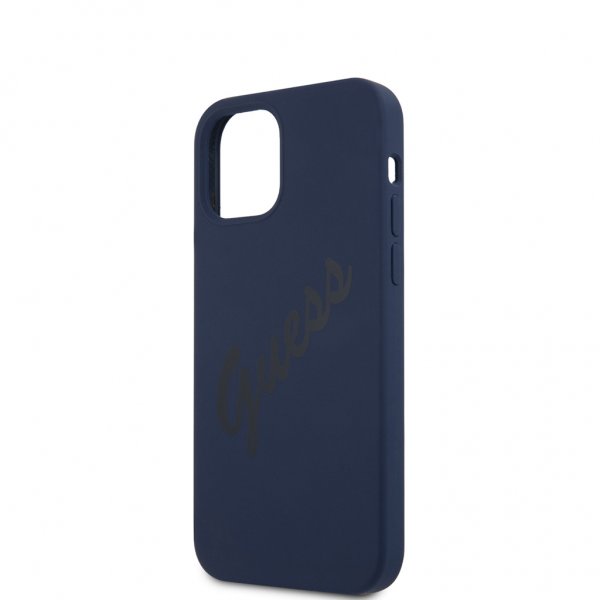 Guess iPhone 12 Mini Deksel Vintage Silicone Blå