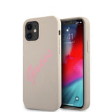 Guess iPhone 12 Mini Deksel Vintage Silicone Grå