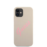 Guess iPhone 12 Mini Deksel Vintage Silicone Grå