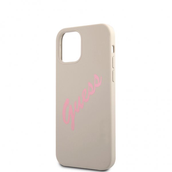 Guess iPhone 12 Mini Deksel Vintage Silicone Grå