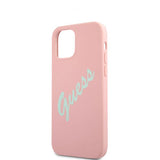Guess iPhone 12 Mini Deksel Vintage Silicone Rosa