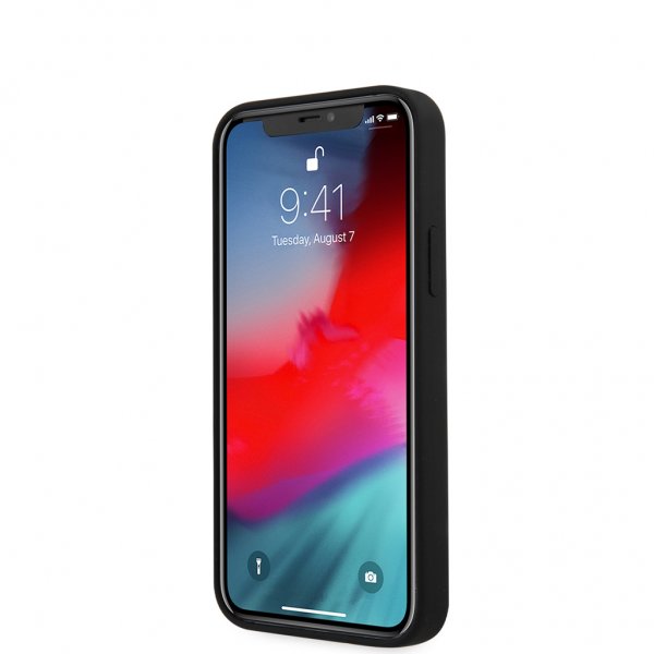 Guess iPhone 12 Mini Deksel Vintage Silicone Svart