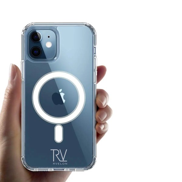 Rvelon iPhone 12 Mini Deksel TPU MagSafe Transparent