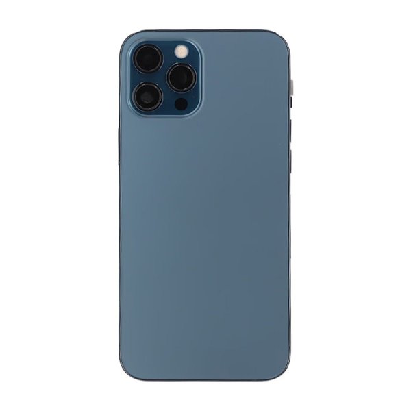 iPhone 12 Pro Max bakside med komplett ramme OEM - blå