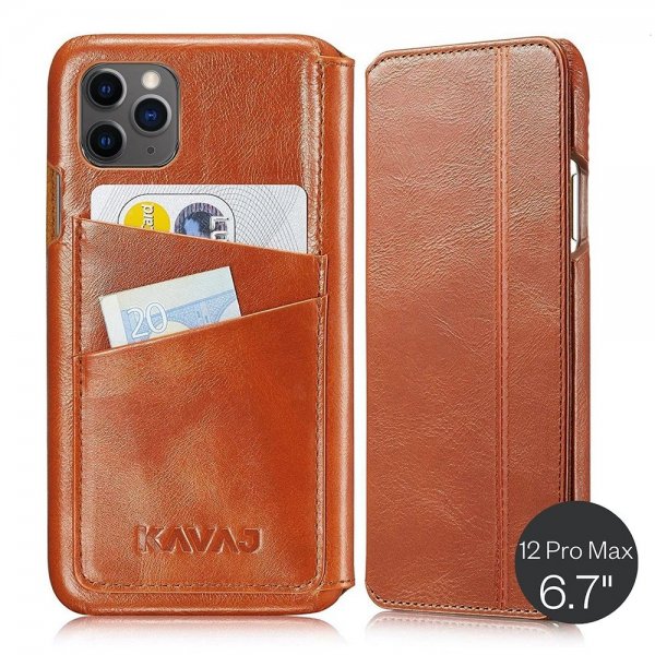 Kavaj iPhone 12 Pro Max Etui Dallas Brun