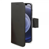 Celly iPhone 12 Pro Max Etui Wally Wallet Case Svart