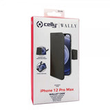 Celly iPhone 12 Pro Max Etui Wally Wallet Case Svart