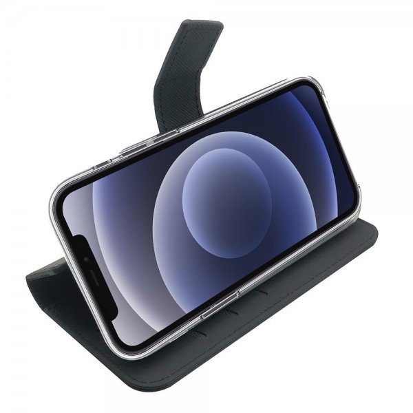 Celly iPhone 12 Pro Max Etui Wally Wallet Case Svart