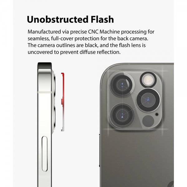 Ringke iPhone 12 Pro Max Kamerabeskytter Camera Protector Glass 2-pakning