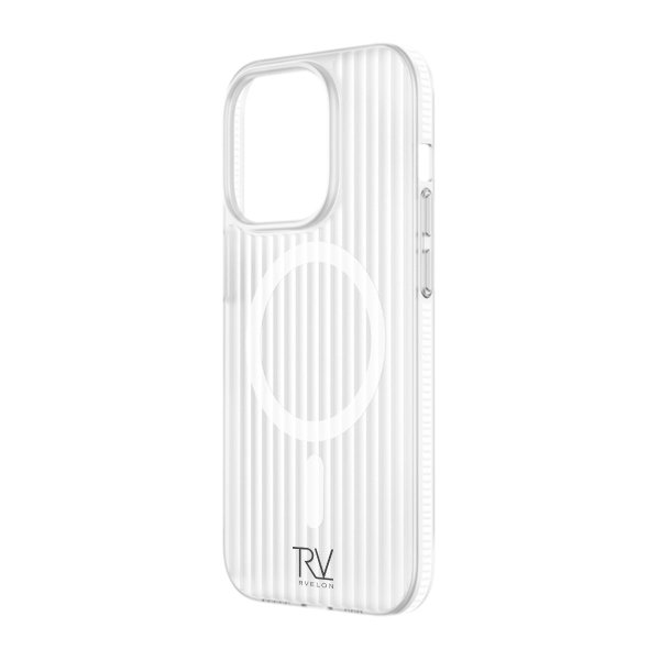 Rvelon iPhone 12 Pro Max Deksel Korrugerte MagSafe Hvit