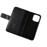 Rvelon iPhone 12 Pro Max Etui Ekte Skinn Svart