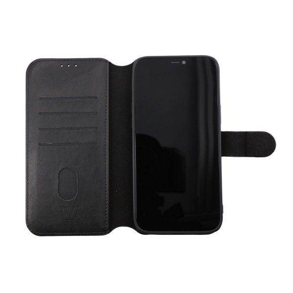 Rvelon iPhone 12 Pro Max Etui Detachable Wallet Case Svart