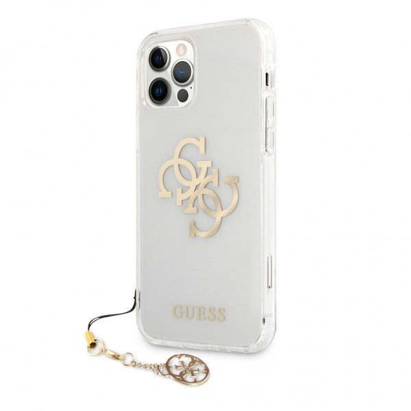 Guess iPhone 12 Pro Max Deksel 4G Logo Gull Klar