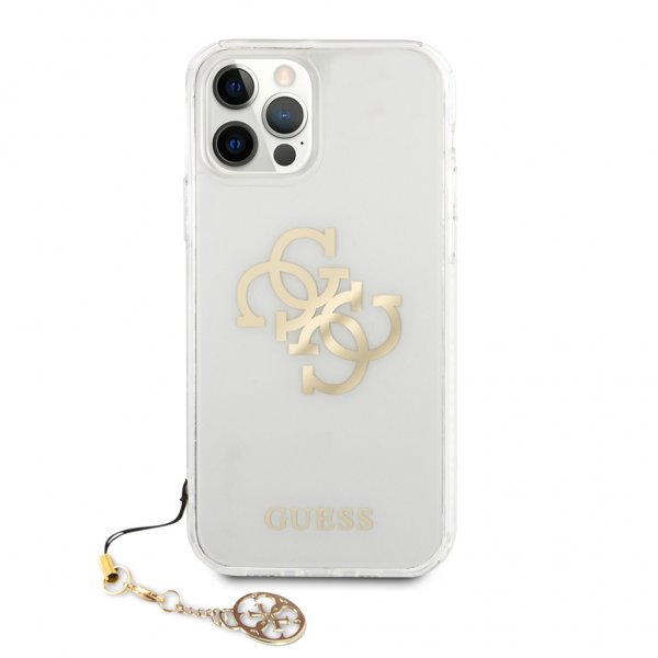 Guess iPhone 12 Pro Max Deksel 4G Logo Gull Klar