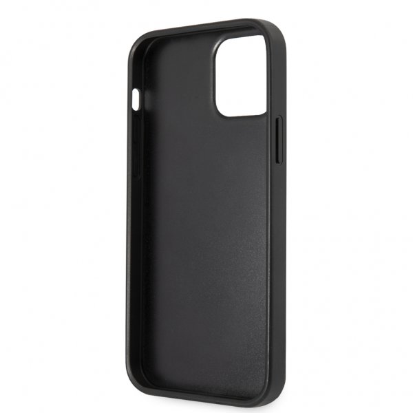 Guess iPhone 12 Pro Max Deksel 4G Logo Saffiano Svart