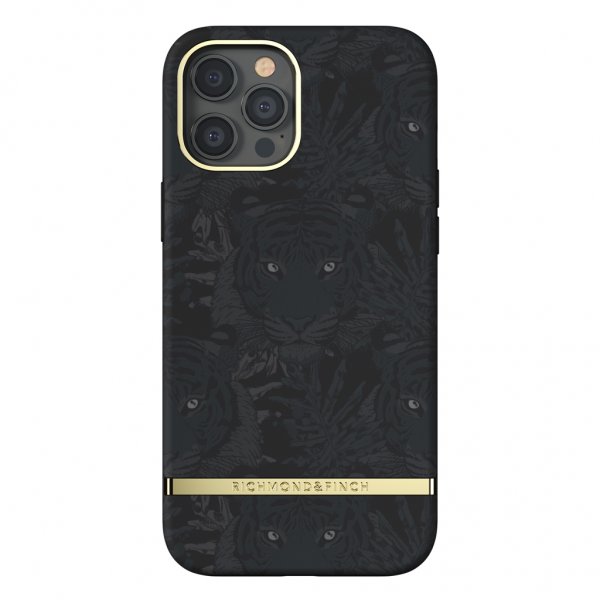 Richmond & Finch iPhone 12 Pro Max Deksel Black Tiger