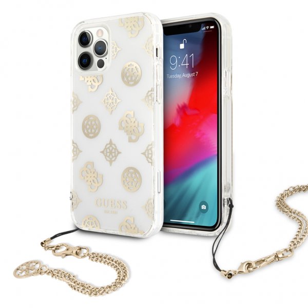 Guess iPhone 12 Pro Max Deksel Chain Peony Gull