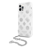 Guess iPhone 12 Pro Max Deksel Chain Peony Sølv