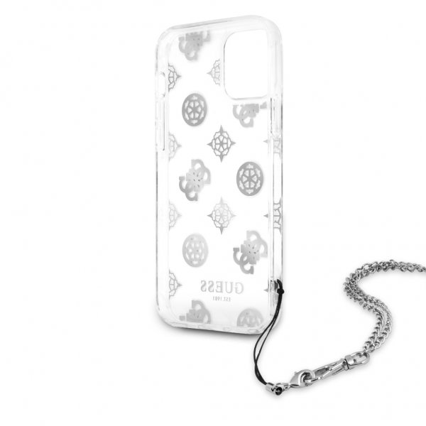 Guess iPhone 12 Pro Max Deksel Chain Peony Sølv