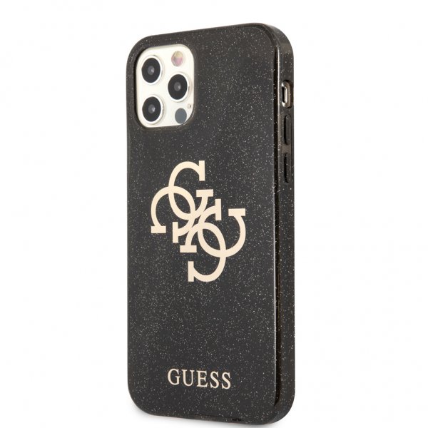 Guess iPhone 12 Pro Max Deksel Full Glitter Svart