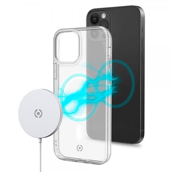 Celly iPhone 12 Pro Max Deksel GELSKINMAG MagSafe Transparent