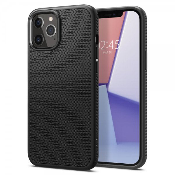 Spigen iPhone 12 Pro Max Deksel Liquid Air Matte Black