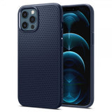 Spigen iPhone 12 Pro Max Deksel Liquid Air Navy Blue