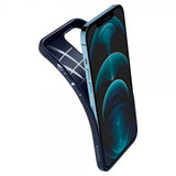 Spigen iPhone 12 Pro Max Deksel Liquid Air Navy Blue
