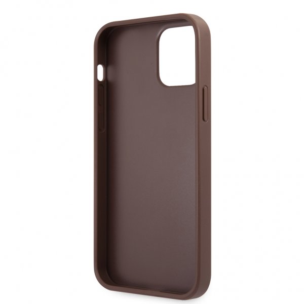 Guess iPhone 12 Pro Max Deksel Metal Logo Brun