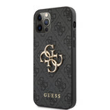 Guess iPhone 12 Pro Max Deksel Metal Logo Grå