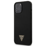 Guess iPhone 12 Pro Max Deksel Metal Triangle Svart