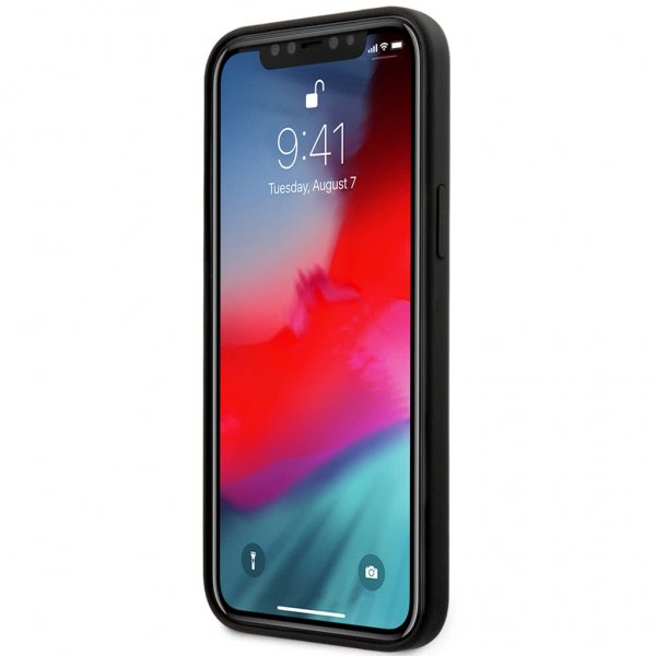 Guess iPhone 12 Pro Max Deksel Metal Triangle Svart
