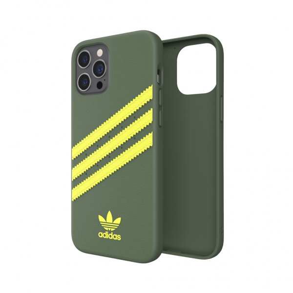 Adidas iPhone 12 Pro Max Deksel Moulded Case PU Wild Pine/Acid Yellow