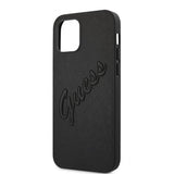 Guess iPhone 12 Pro Max Deksel Saffiano Vintage Script Svart