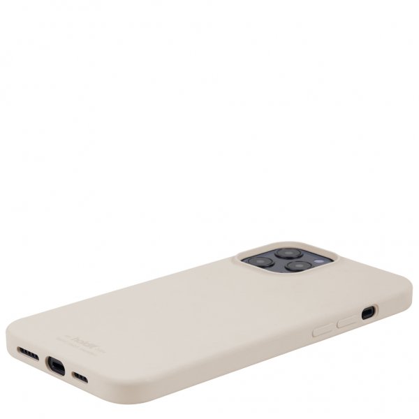 holdit iPhone 12 Pro Max Deksel Silikon Light Beige
