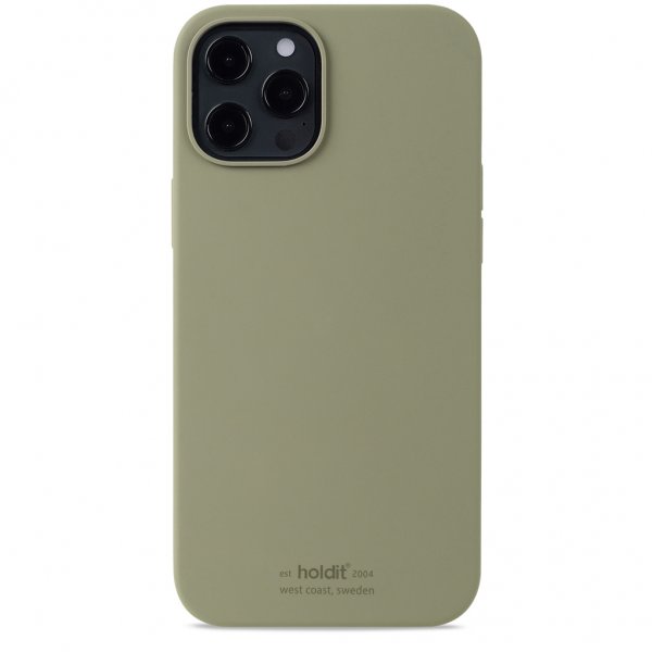 holdit iPhone 12 Pro Max Deksel Silikon Khaki Green
