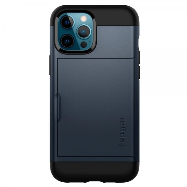Spigen iPhone 12 Pro Max Deksel Slim Armor CS Metal Slate