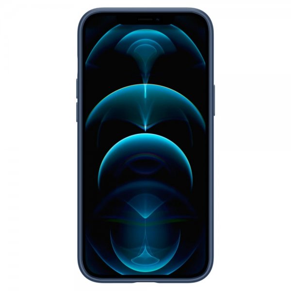 Spigen iPhone 12 Pro Max Deksel Thin Fit Deep Blue