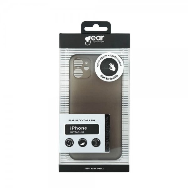 Gear iPhone 12 Pro Max Deksel TPU SemiTransparent Svart