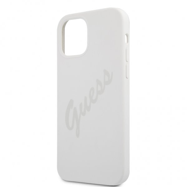 Guess iPhone 12 Pro Max Deksel Vintage Silicone Cream